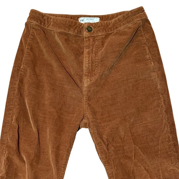 Free People Corduroy Extreme Bell Bottom Pants Country Western Size 26 - Picture 4 of 8